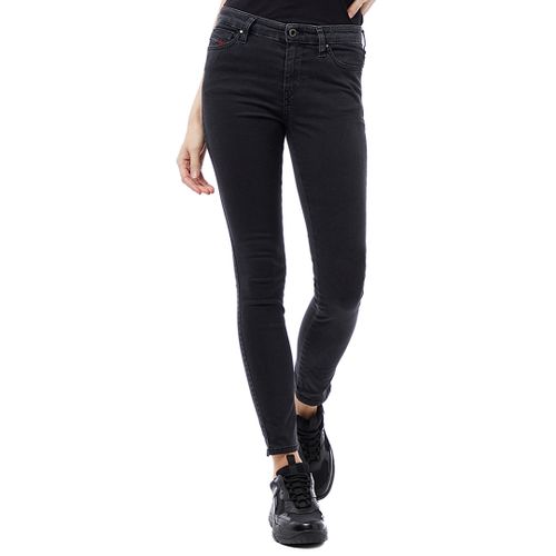 Jean Skinny Stretch Skinzee Noir Délavé - Diesel - Modalova