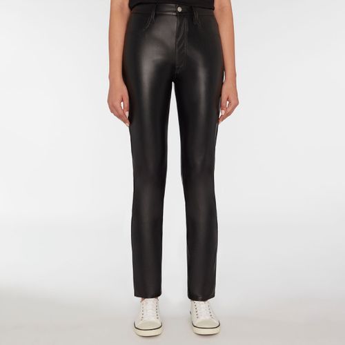 Black Slim Vegan Leather Trousers - 7 For All Mankind - Modalova