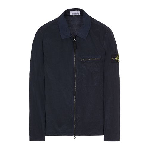 Navy Nylon Overshirt - Stone Island - Modalova