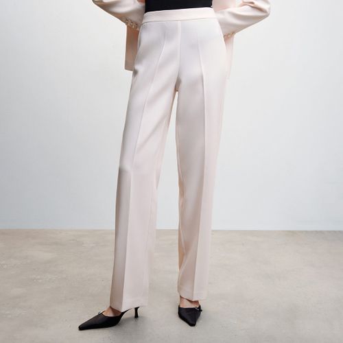 Nude Elastic Waist Suit Trousers - Mango - Modalova