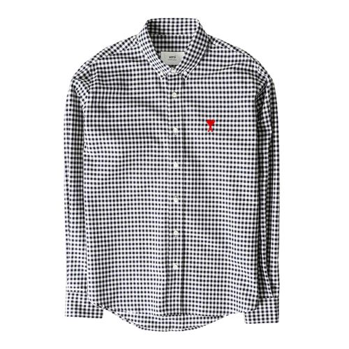 Unisex Check Cotton Oxford Shirt - AMI Paris - Modalova