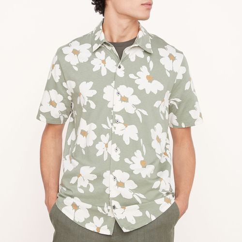 Green Painterly Print Shirt - Vince - Modalova