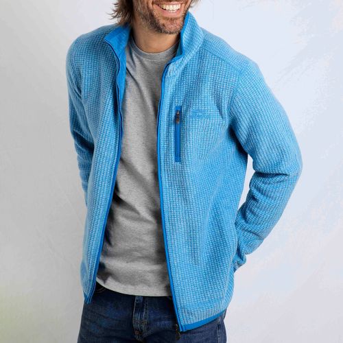 Blue Full Zip Grid Fleece - Weird Fish - Modalova