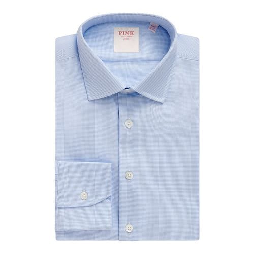 Pale Royal Twill Puppytooth Tailored Fit Cotton Shirt - Thomas Pink - Modalova