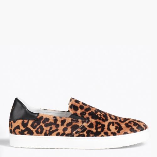 Leopard Darryl Leather Slip On Trainer - Stuart Weitzman - Modalova