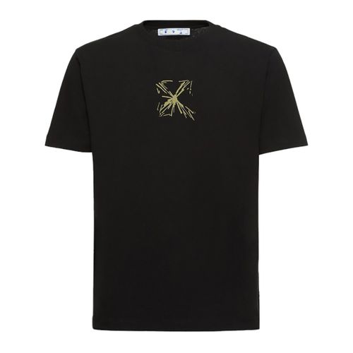 Black Splash Arrow Cotton T-Shirt - Off-White - Modalova