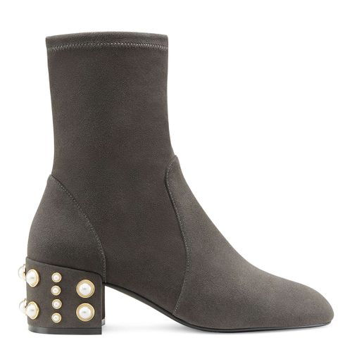 Suede Odetta Pearl Heeled Ankle Boot - Stuart Weitzman - Modalova