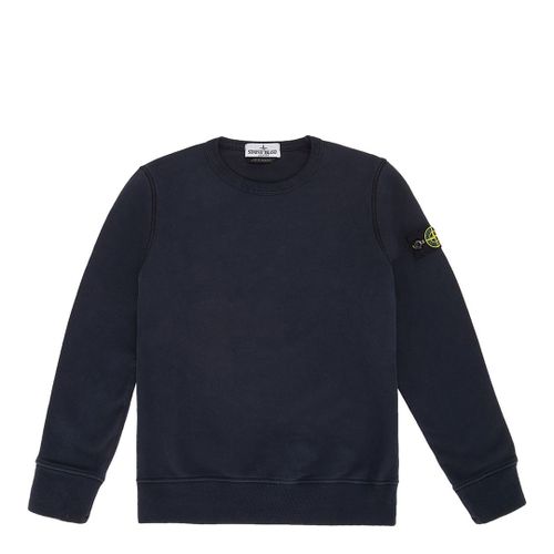 Navy Garment Dyed Cotton Sweatshirt - Stone Island - Modalova