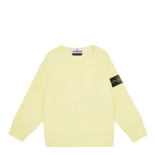 Ecru Crew Neck Cotton Fleece Sweatshirt - Stone Island - Modalova