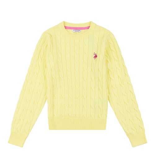 Teen Girl's Cable Knit Cotton Jumper - U.S. Polo Assn. - Modalova