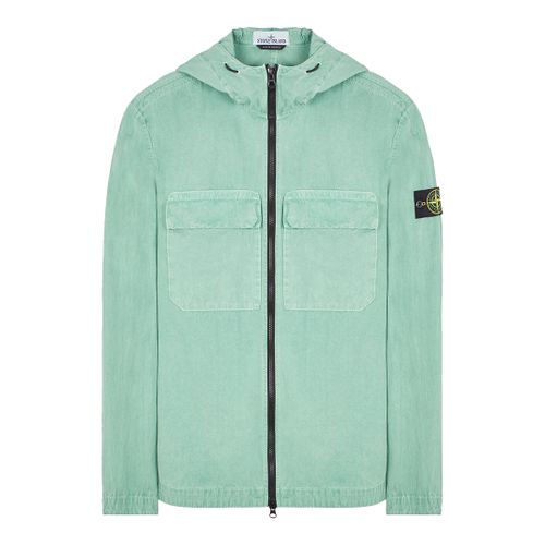 Mint Garment Dyed Cotton Overshirt - Stone Island - Modalova