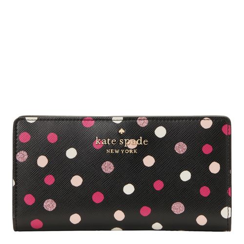 Staci Glimmer Dot Printed Large Slim Bifold Wallet - Kate Spade - Modalova