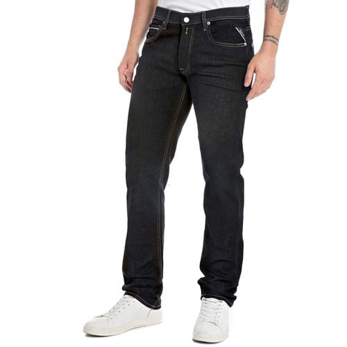 Jean Hyperflex Bleu Foncé Grover Straight - Replay - Modalova