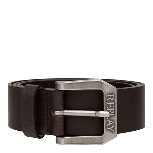 Ceinture En Cuir Classique Marron - Replay - Modalova