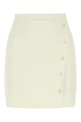 Ivory stretch viscose blend mini skirt Donna - Andrea Adamo - Modalova