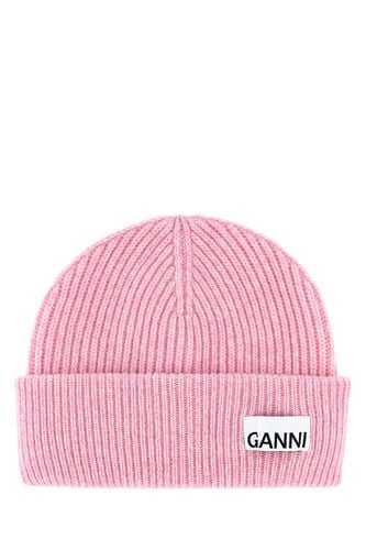 LIGHT STRUCTURED RIB KNIT BEANIE-TU Female - Ganni - Modalova