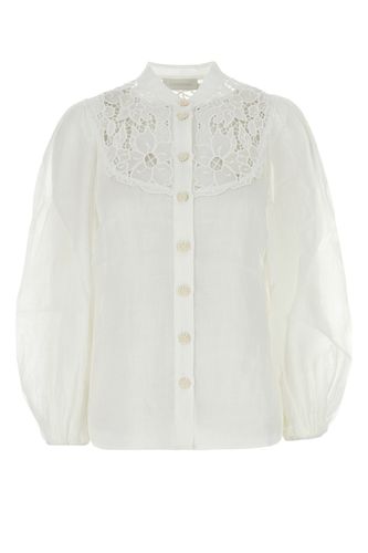 GOLDEN EMBROIDERED YOKE BLOUSE-1 Female - Zimmermann - Modalova