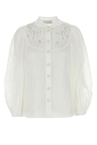 GOLDEN EMBROIDERED YOKE BLOUSE-2 Female - Zimmermann - Modalova