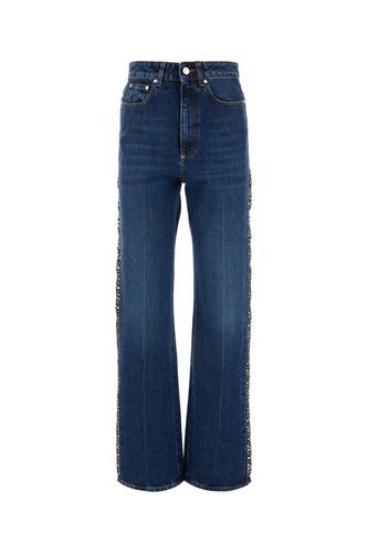 BLUE VINTAGE WASH WITH LACE INSERT JEANS-27 Female - Stella Mccartney - Modalova