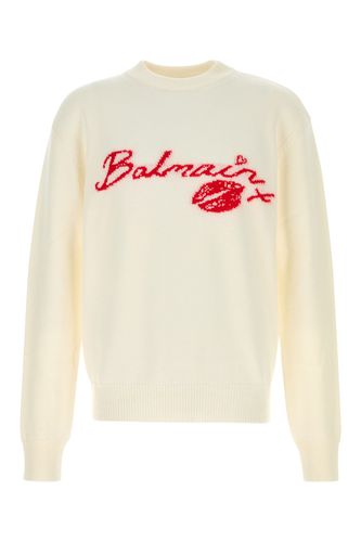 KISS WOOL SWEATER-L Male - Balmain - Modalova