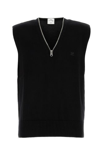 ZIPPED WOOL VEST-S Male - Courreges - Modalova