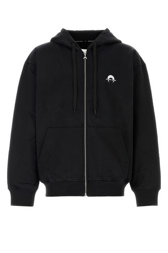 MOON LOGO FLEECE ZIPPED HOODIE-L Male - Marine Serre - Modalova