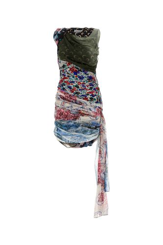 UPCYCLED SILK SCARVES DRAPED DRESS-36F Female - Marine Serre - Modalova