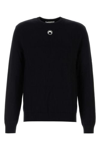 MOON LOGO KNIT CREWNECK SWEATER-S Male - Marine Serre - Modalova