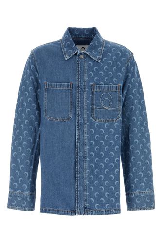 MOON LASER DENIM OVERSHIRT-50 Male - Marine Serre - Modalova