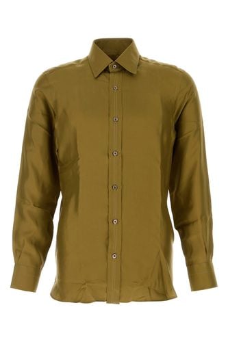 WASHED SILK SHIRT SLIM FIT-40 Male - Tom Ford - Modalova