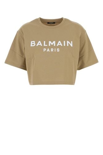 PRINTED CROPPED T-SHIRT-S Female - Balmain - Modalova