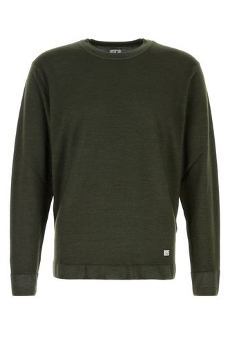 MERINO WOOL FAST DYED CREW NECK LOGO KNIT-S Male - C.p. Company - Modalova