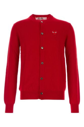 ROUND NECK CARDIGAN RED HEART-XS Male - Comme Des Garcons Play - Modalova