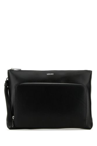 POUCH CALF LEATHER-TU Male - Versace - Modalova