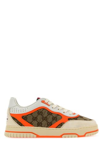 M RE-WEB SNKR LTHR+CNVS W-6 Female - Gucci - Modalova