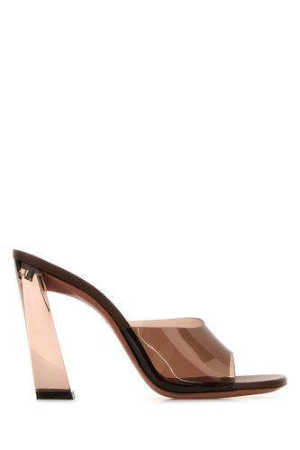 BRIGITTE GLASS SLIPPER PVC MOCHA 95-38 Female - Amina Muaddi - Modalova