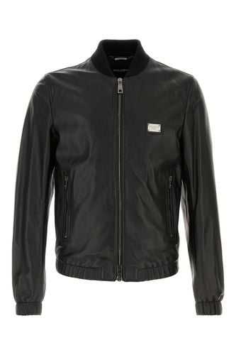 LEATHER GIACCA-48 Male - Dolce & Gabbana - Modalova