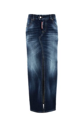 FRONT SPLIT JEAN SKIRT-38 Female - Dsquared - Modalova