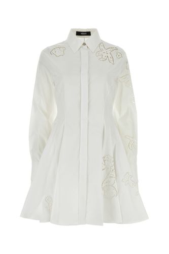 DRESS COTTON POPLIN FABRIC WITH BAROQUE A JOUR EMB-40 Female - Versace - Modalova