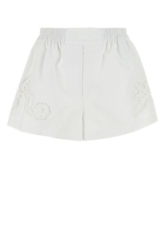 SHORTS COTTON POPLIN FABRIC WITH BAROQUE A JOUR EM-40 Female - Versace - Modalova