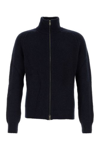 CASHMERE DONEGAL RIBBED ZIP TURTLE NECK CARDIGAN-M Male - Johnstons Of Elgin - Modalova