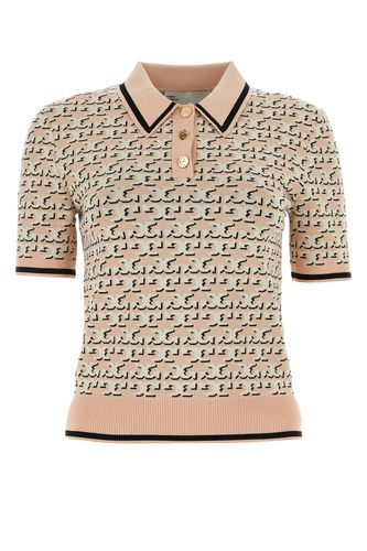 LOGO JACQUARD POLO APRICOT BLUSH T-S Female - Tory Burch - Modalova