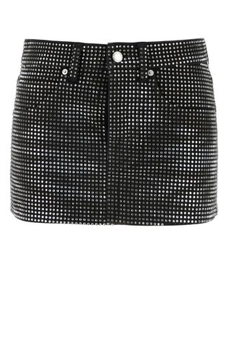 MINI SKIRT ALL OVER DISTRESSED CRYSTAL-26 Female - Alexander Wang - Modalova