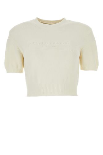 EMBOSSED LOGO RIBBED SS TEE-XS Female - Alexander Wang - Modalova