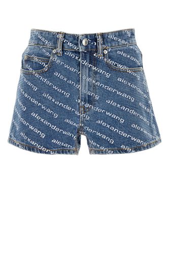 SHORTY HR SHORT LOGO PRINT CLEAR BEAD HOTFIX-25 Female - Alexander Wang - Modalova