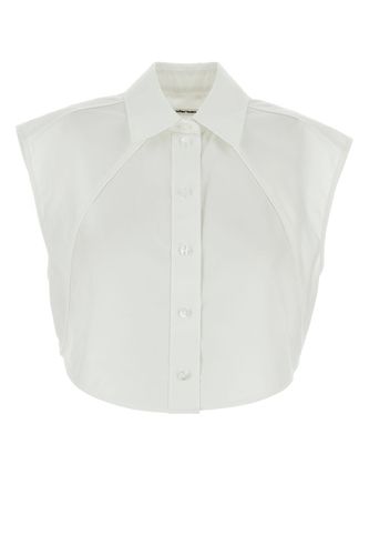 CROPPED SLEEVELESS BUTTON DOWN WITH PIPING-S Female - T By Alexander Wang - Modalova