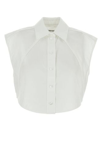 CROPPED SLEEVELESS BUTTON DOWN WITH PIPING-XS Female - T By Alexander Wang - Modalova