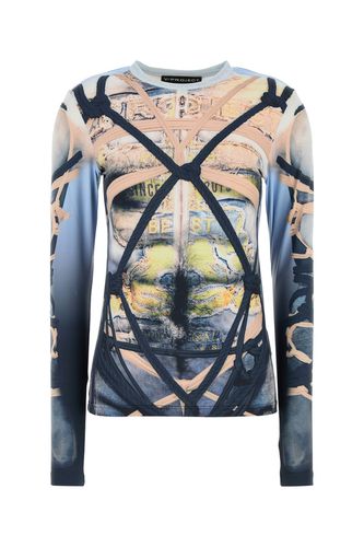 BONDAGE PRINT LONG SLEEVE TOP-S Female - Y Project - Modalova