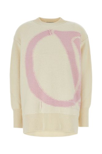 OW MAXI LOGO CREWNECK CREAM SEA PINK-S Female - Off White - Modalova