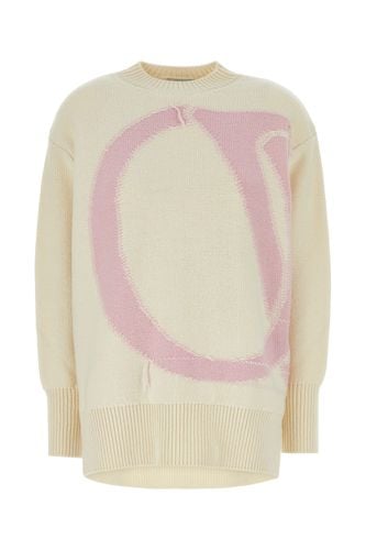 OW MAXI LOGO CREWNECK CREAM SEA PINK-XS Female - Off White - Modalova